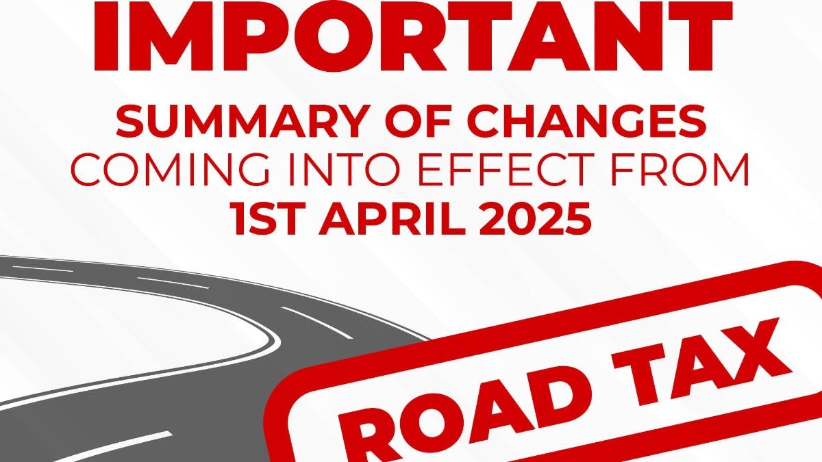 Summary Of Road Tax Changes From 1st April 2025