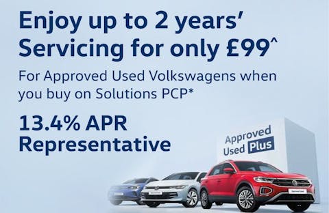 2 years' Servicing Offer on Approved Used Volkswagens