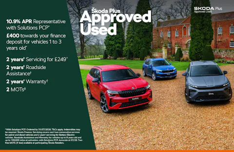Škoda Plus Approved Used Petrol, Diesel & PHEV PCP Offer