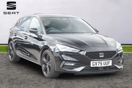 2026 seat used car offer available on finance  leon 1.5 etsi mhev fr black edition hatchback 5dr petrol hybrid dsg 1.5... photo